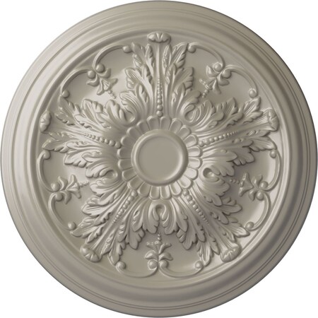 Ekena Millwork Damon Ceiling Medallion (Fits Canopies up to 3 3/8"), Hand-Painted Pearl White, 20"OD x 1 1/2"P CM20DAPWS